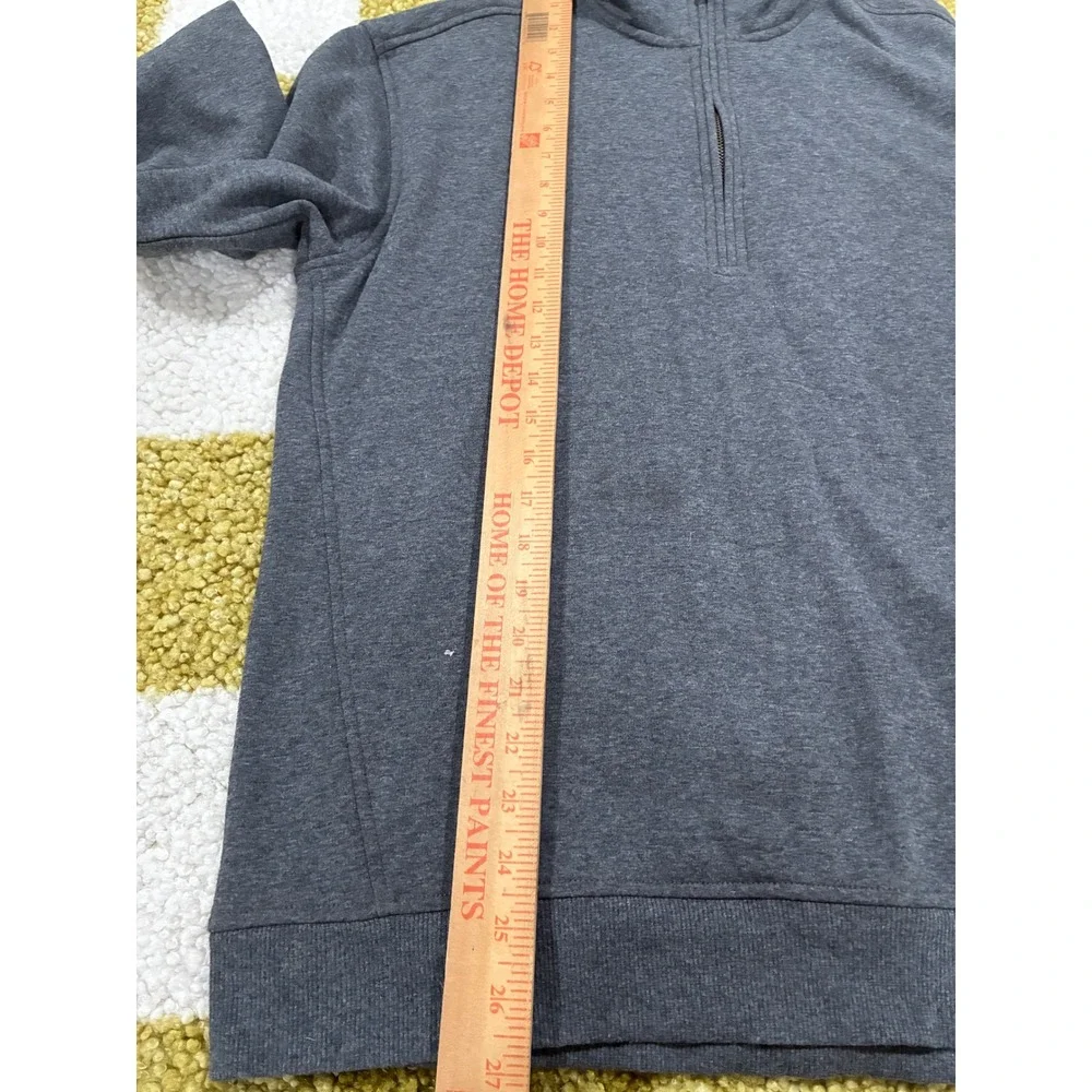 UGG Mens Charcoal‎ Grey Fleece Lined Quarter Zip Pullover Sweater Size M